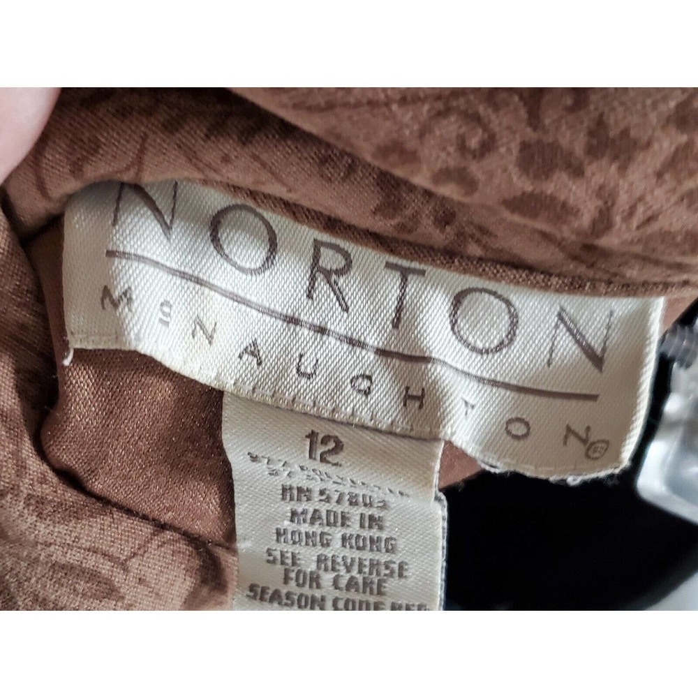Norton Women's Brown Polyester Collared Shirt & Maxi Skirt 2 Piece Suit Size 12 - Picture 7 of 12